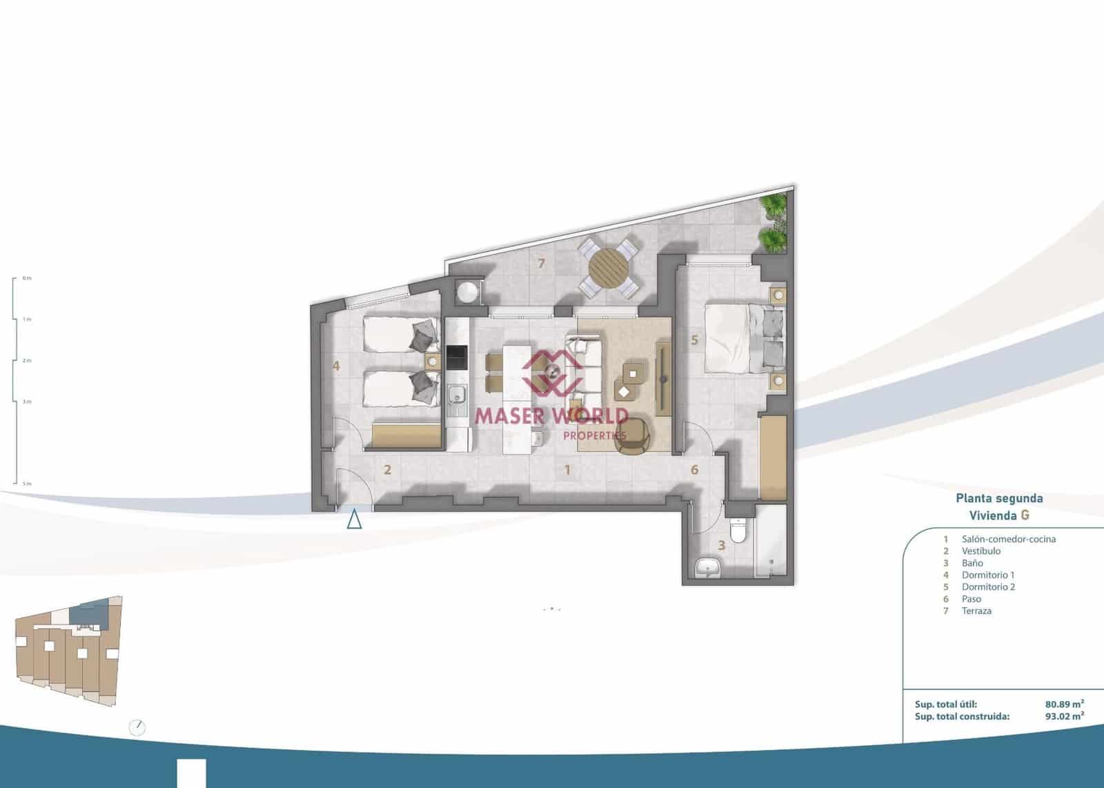 2 camera da letto Attico in vendita in Lo Pagan con piscina - 370.000 € (Rif: 8570500)