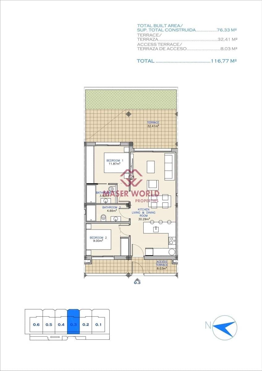 2 bedroom Apartment for sale in Los Alcazares with pool - € 265,000 (Ref: 8570509)