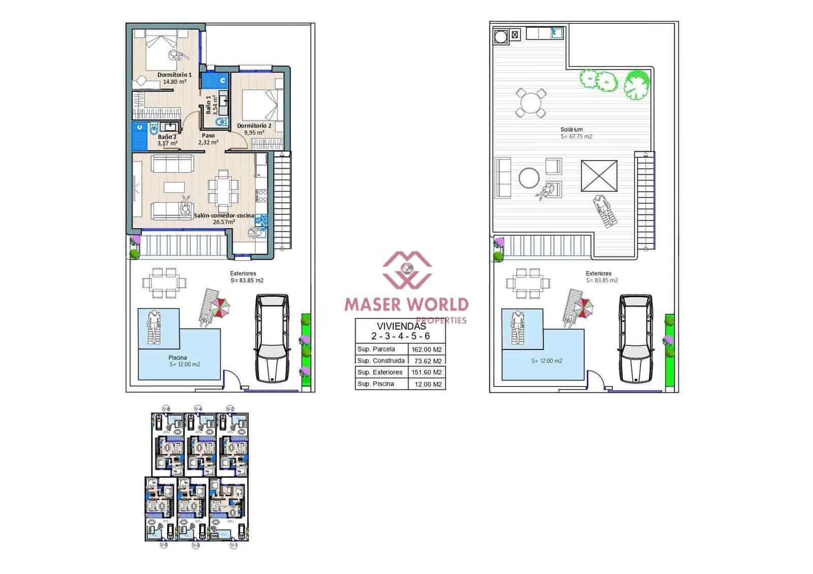 2 bedroom Villa for sale in Torre-Pacheco with pool - € 264,900 (Ref: 8675895)
