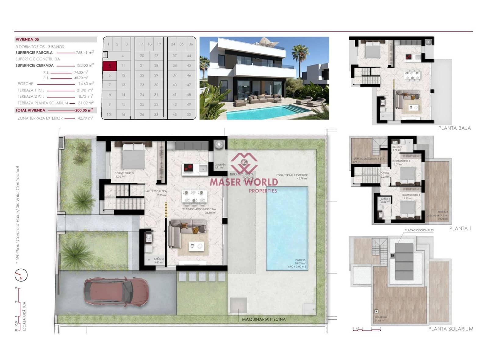 3 bedroom Villa for sale in Ciudad Quesada with pool - € 555,000 (Ref: 8708170)