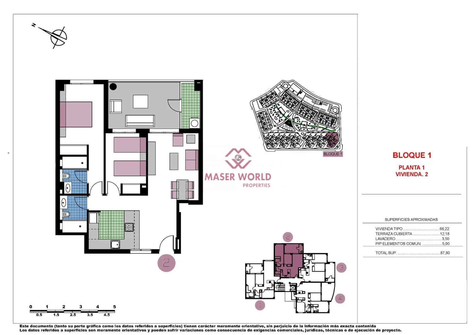 2 sovrum Lägenhet till salu i Pilar de la Horadada med pool garage - 289 000 € (Ref: 8756171)