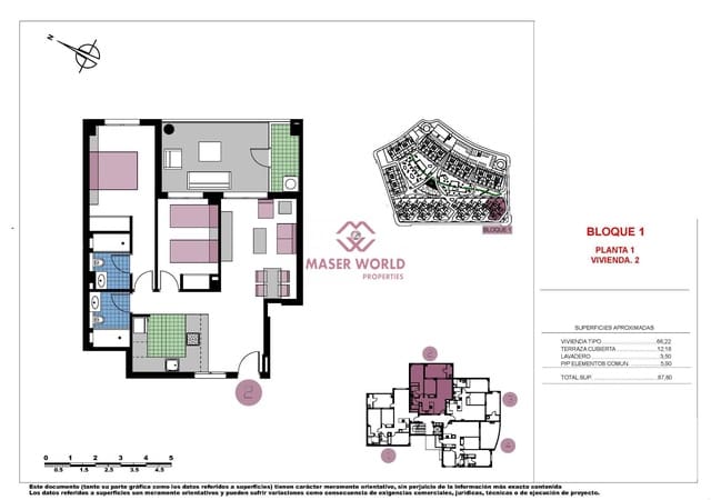 2 sovrum Lägenhet till salu i Mil Palmeras, Pilar de la Horadada med pool garage - 289 000 € (Ref: 8756171)