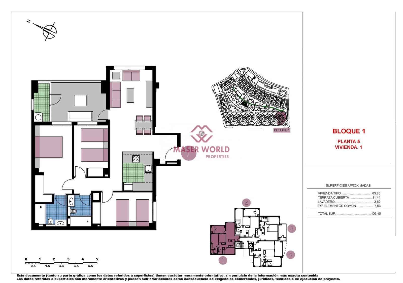 3 quarto Penthouse para venda em Pilar de la Horadada com piscina garagem - 489 000 € (Ref: 8756172)