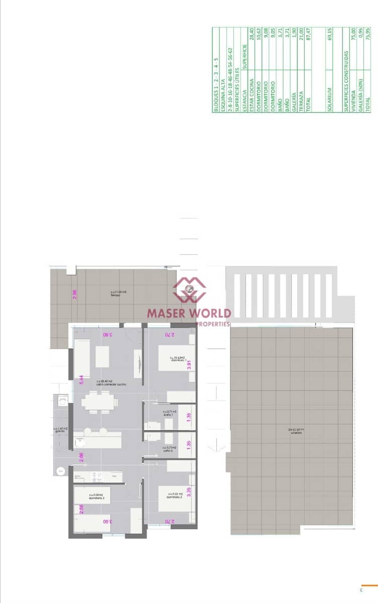 3 bedroom Bungalow for sale in Pilar de la Horadada with pool - € 365,000 (Ref: 8792694)