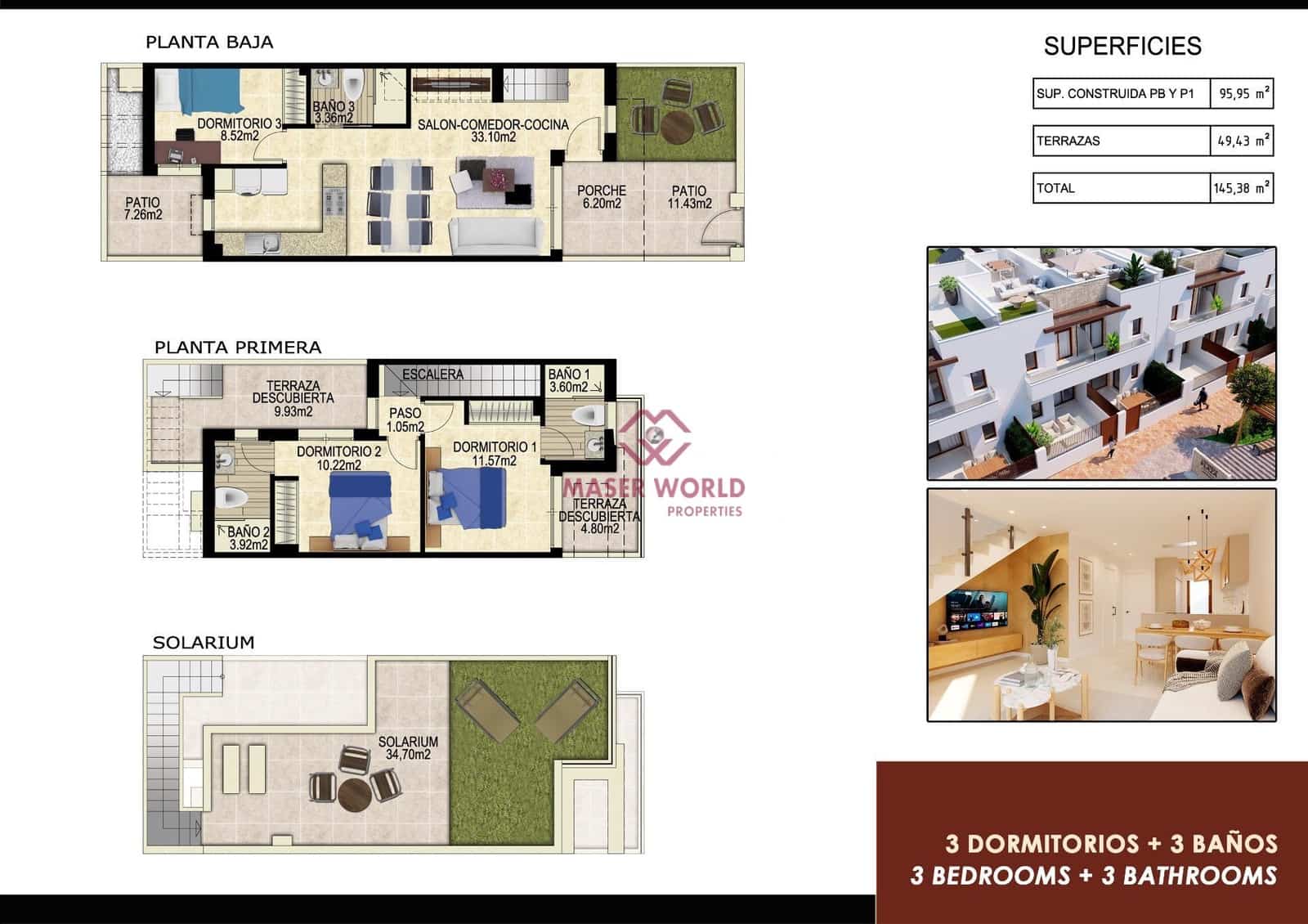 3 slaapkamer Rijtjeshuis te koop in Orihuela met zwembad - € 299.000 (Ref: 8836705)