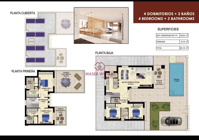 4 sypialnia Willa na sprzedaż w Desamparados - Hurchillo - Torremendo, Orihuela z basenem - 649 000 € (Ref: 8836706)