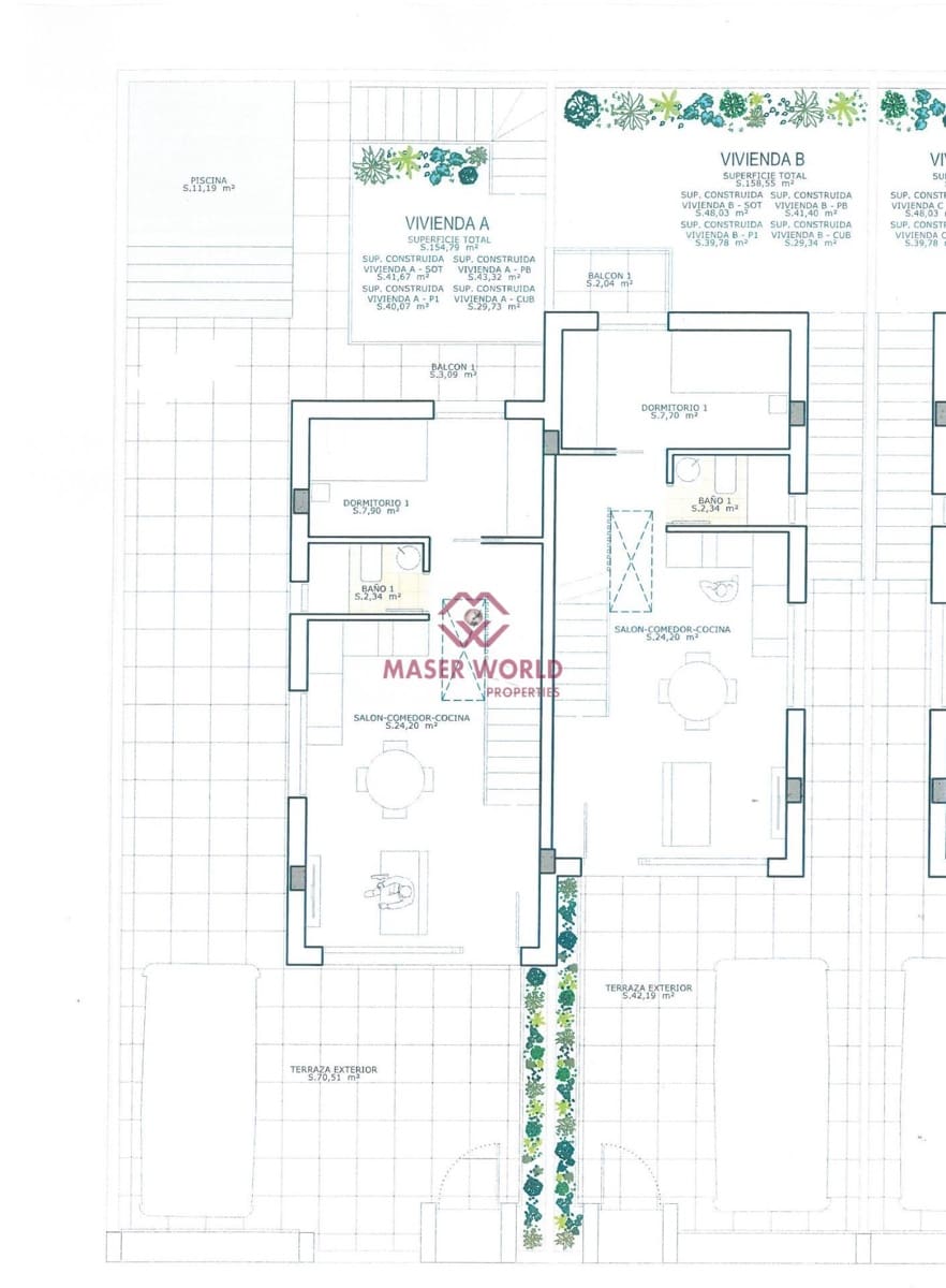 3 soveværelse Villa til salg i Puerto de Mazarron med swimmingpool - € 350.000 (Ref: 8905507)