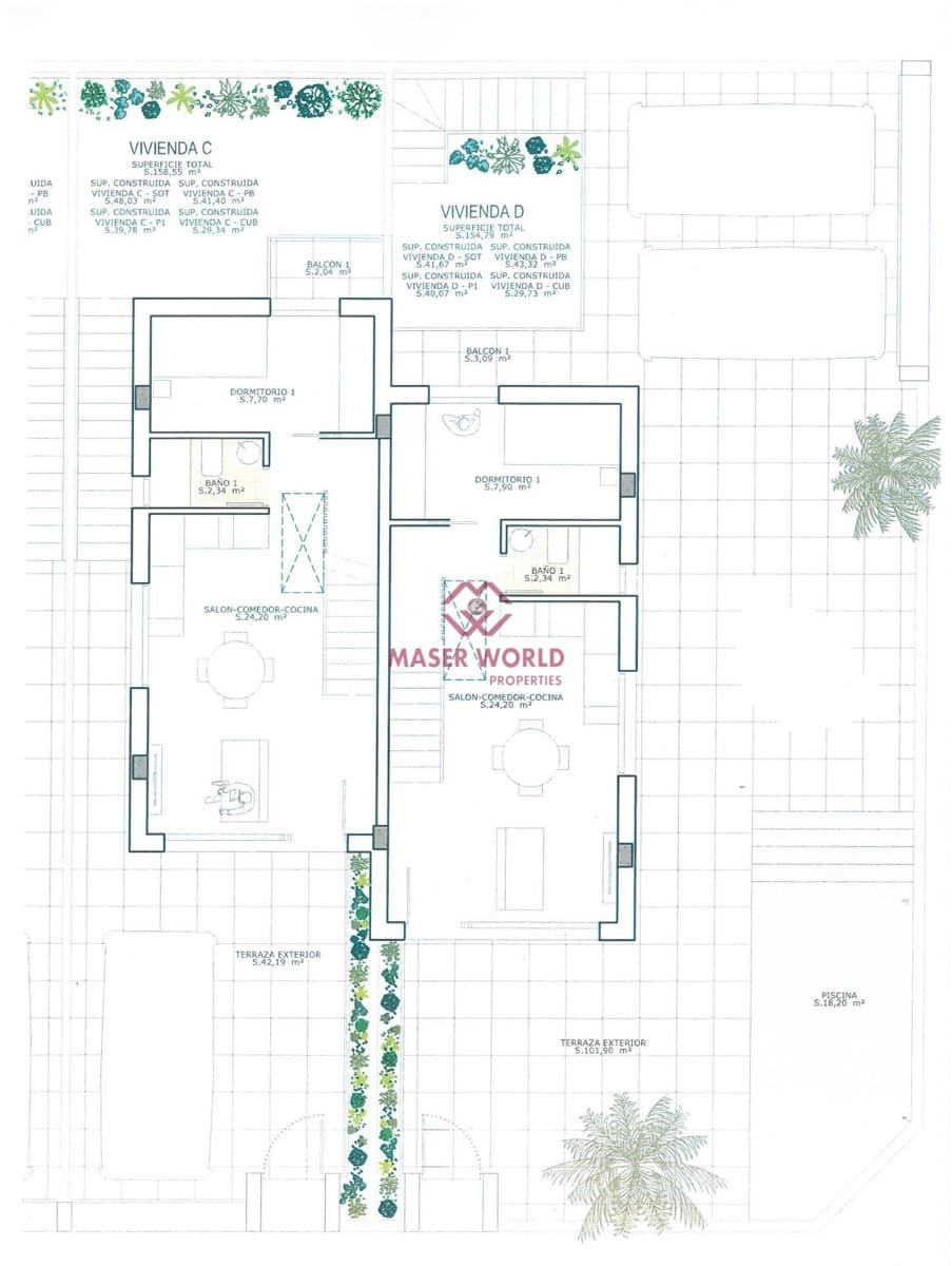 3 soveværelse Villa til salg i Puerto de Mazarron med swimmingpool - € 350.000 (Ref: 8905507)