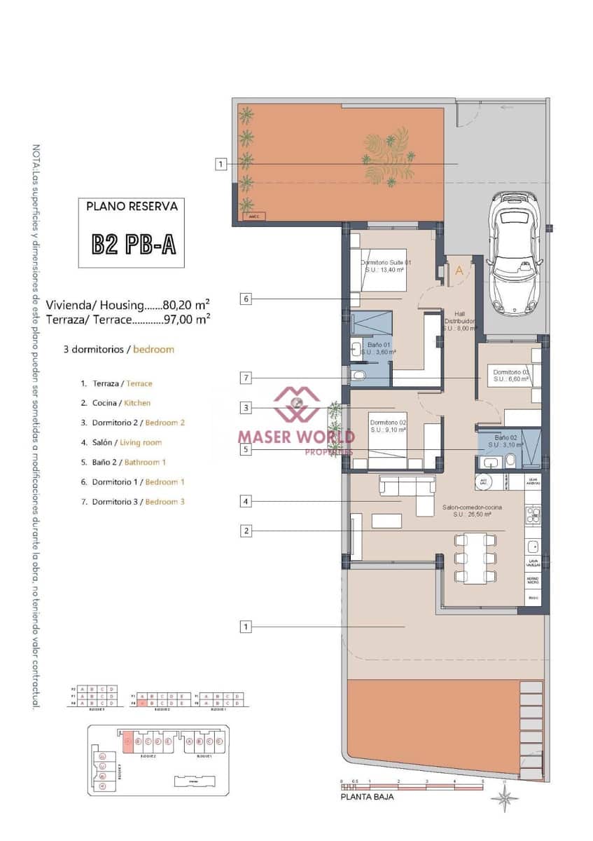 3 soverom Bungalow til salgs i Los Alcazares med svømmebasseng - € 359 000 (Ref: 8948706)