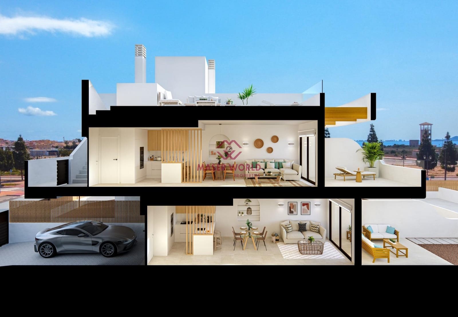 3 soverom Bungalow til salgs i Los Alcazares med svømmebasseng - € 359 000 (Ref: 8948706)