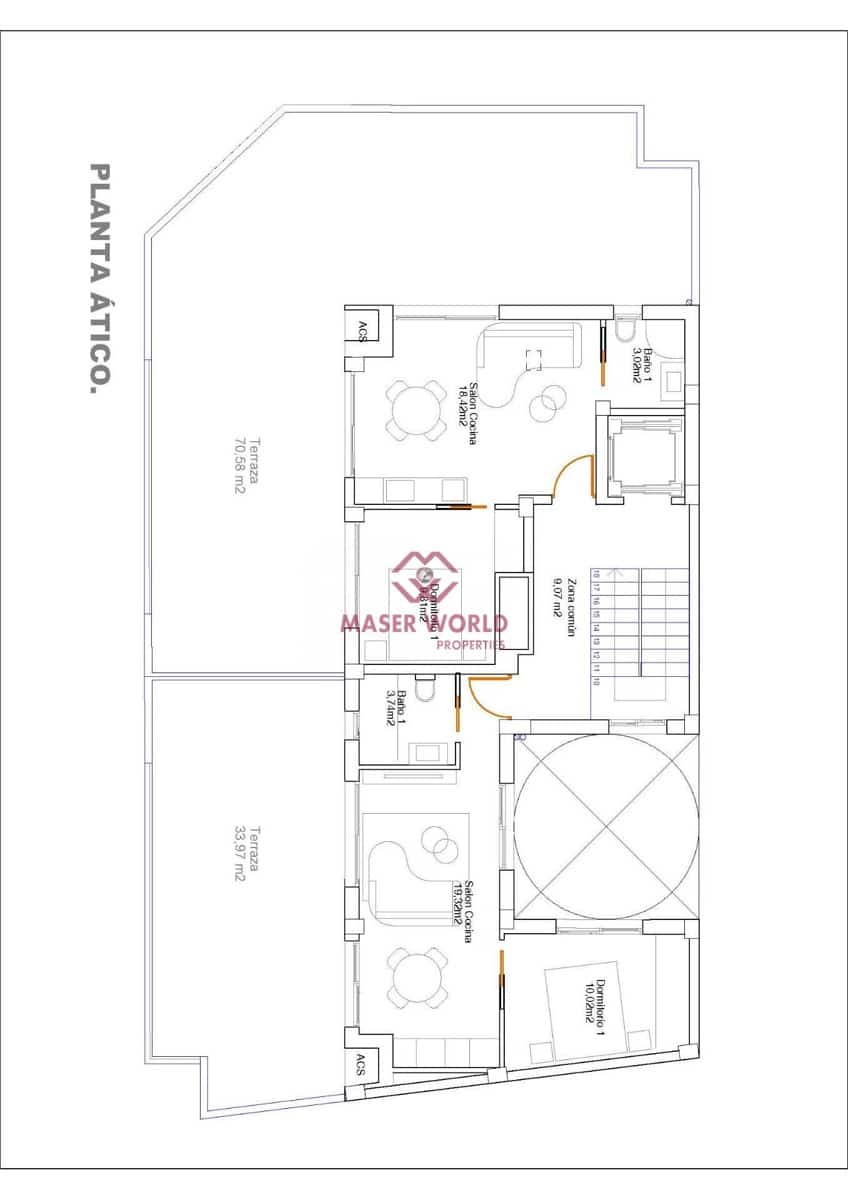 1 soverom Penthouse til salgs i Guardamar del Segura - € 269 500 (Ref: 8948720)