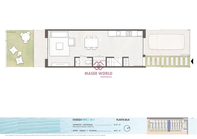 2 sypialnia Dom szeregowy na sprzedaż w Pilar de la Horadada z basenem - 299 900 € (Ref: 8948721)