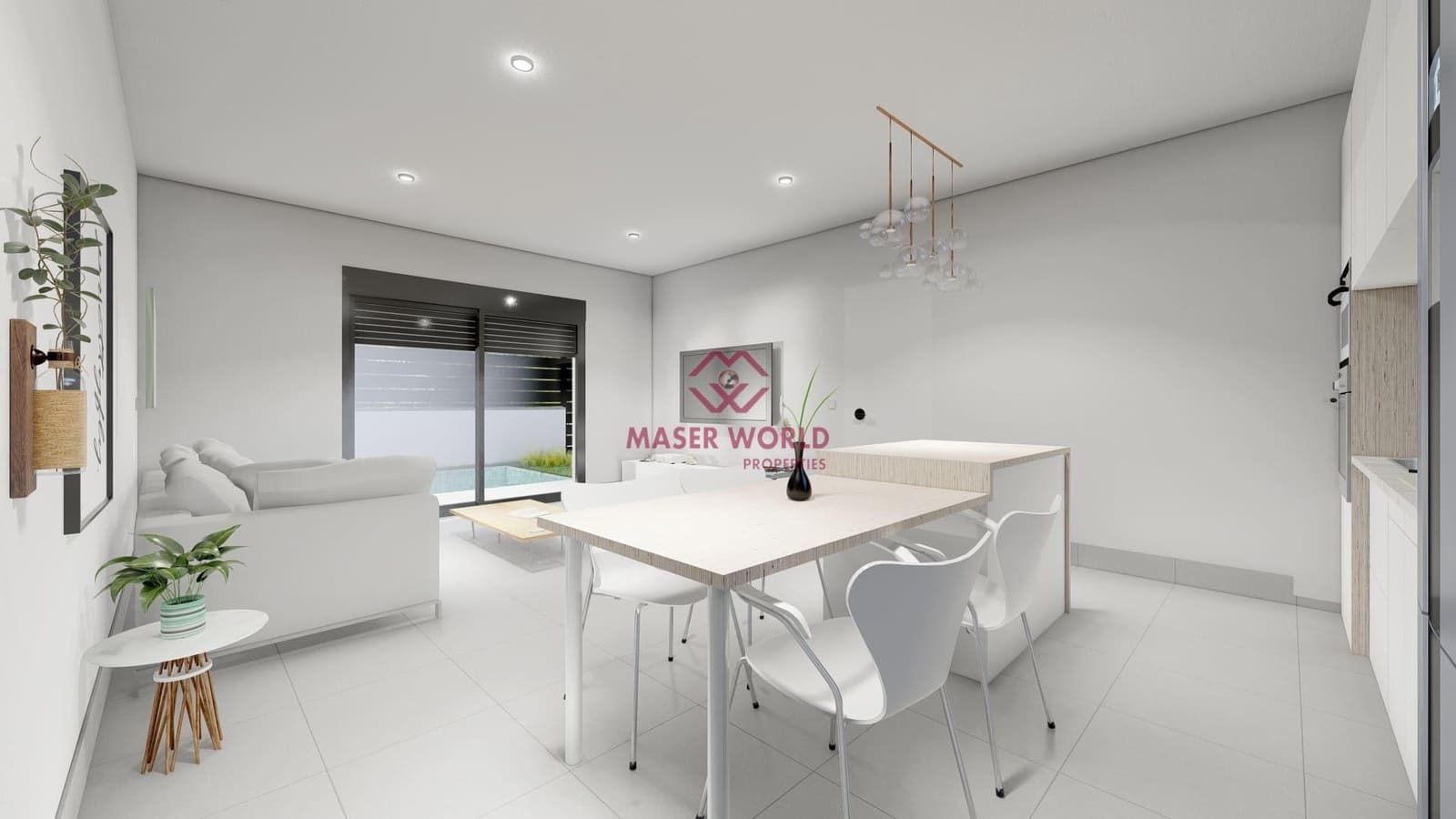 2 soverom Kjedet enebolig til salgs i Roldan med svømmebasseng - € 314 900 (Ref: 8972105)