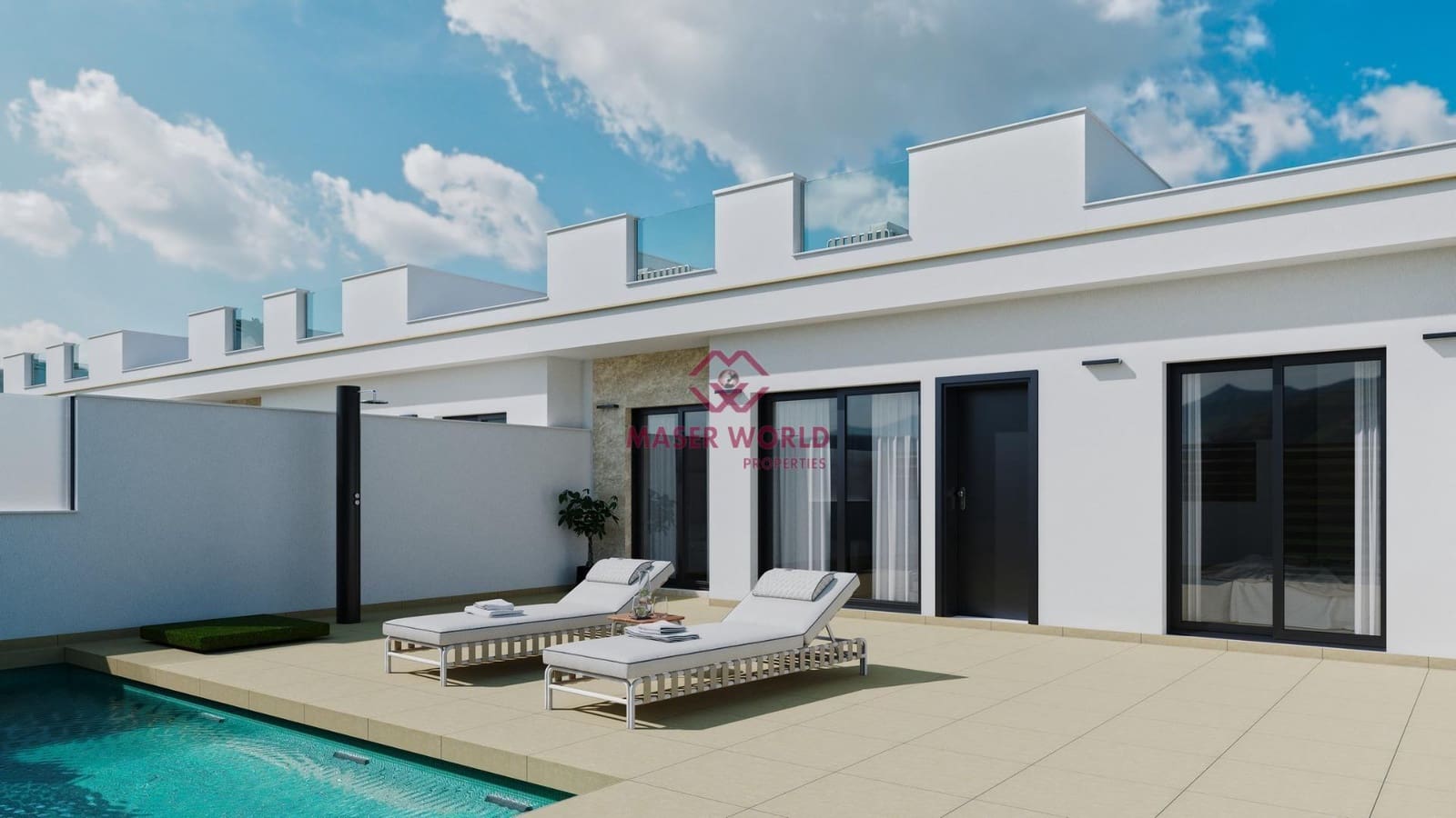 2 soverom Kjedet enebolig til salgs i Roldan med svømmebasseng - € 314 900 (Ref: 8972105)