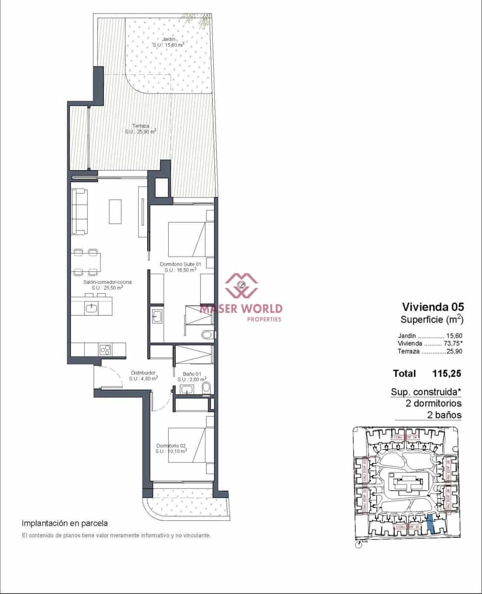 2 sovrum Bungalow till salu i Ciudad Quesada med pool - 303 000 € (Ref: 8972107)