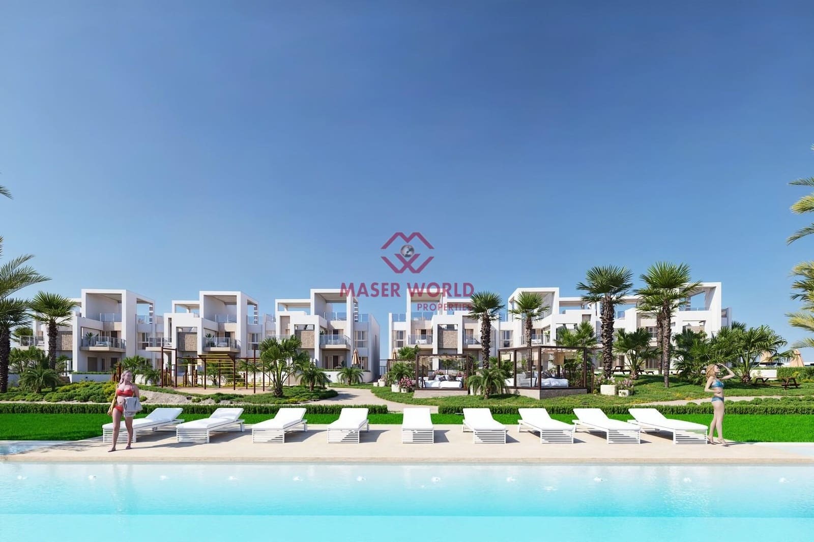 2 sovrum Bungalow till salu i Ciudad Quesada med pool - 303 000 € (Ref: 8972107)