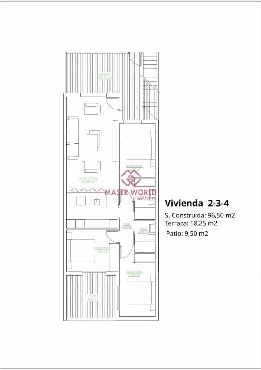 3 soverom Bungalow til salgs i San Pedro del Pinatar med svømmebasseng - € 269 900 (Ref: 9089663)