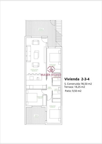 3 quarto Bungalow para venda em San Pedro del Pinatar com piscina - 269 900 € (Ref: 9089663)