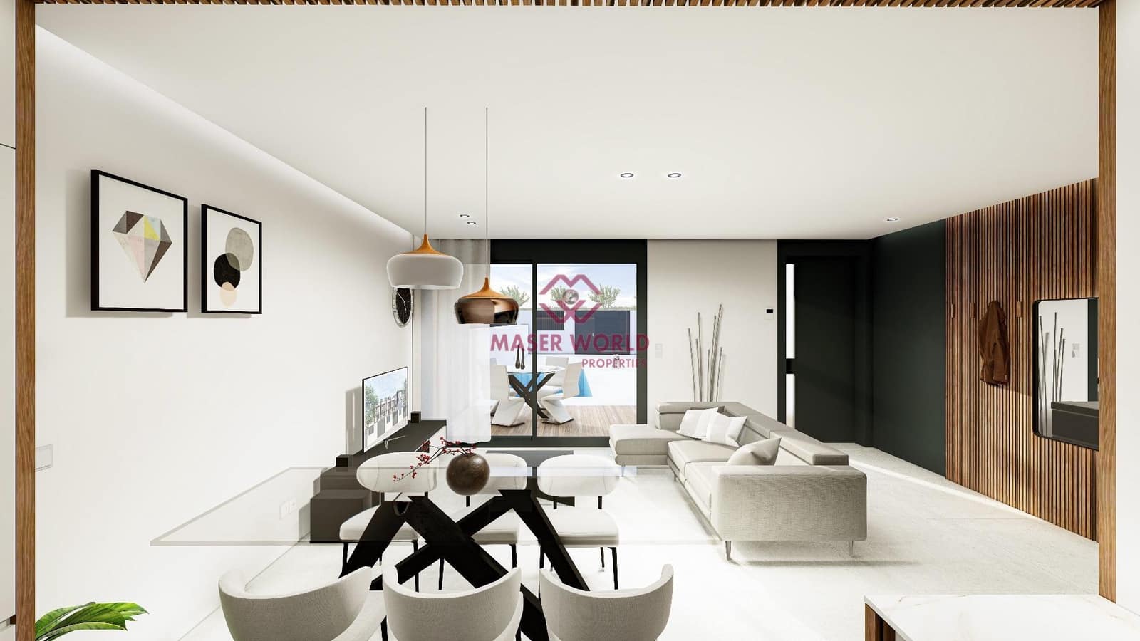 3 soveværelse Rækkehus til salg i Pilar de la Horadada med swimmingpool - € 385.000 (Ref: 9089665)