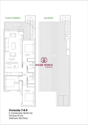 3 soverom Bungalow til salgs i San Pedro del Pinatar med svømmebasseng - € 299 900 (Ref: 9114020)