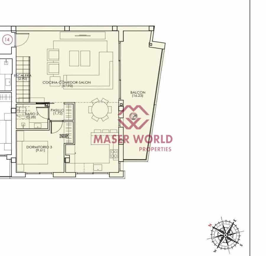 3 sovrum Takvåning till salu i Torrevieja med garage - 548 000 € (Ref: 9116670)