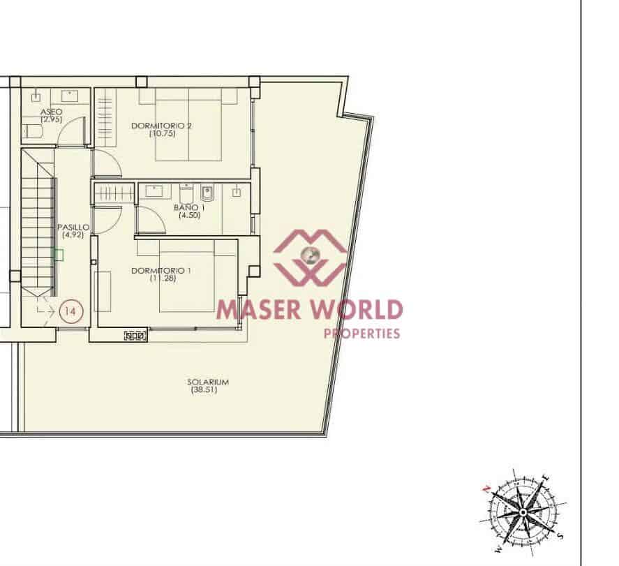 3 sovrum Takvåning till salu i Torrevieja med garage - 548 000 € (Ref: 9116670)