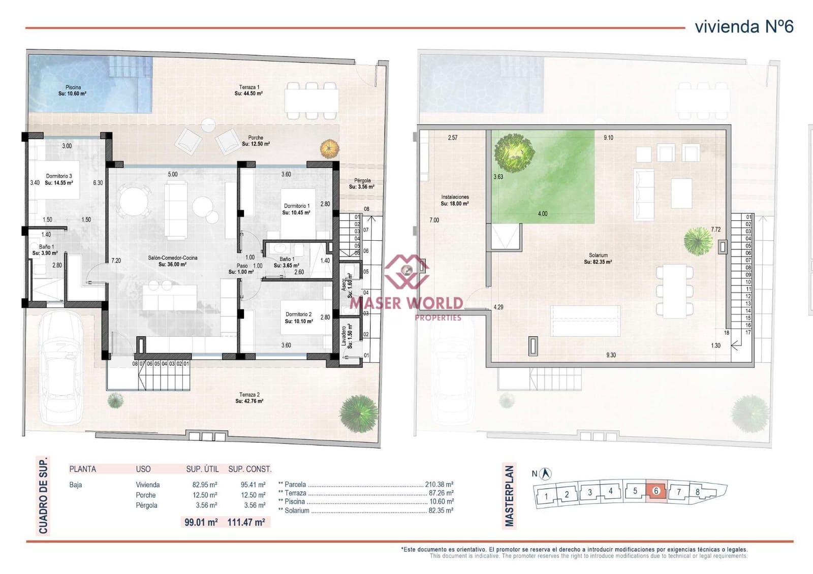 3 soverom Kjedet enebolig til salgs i Sucina med svømmebasseng - € 359 900 (Ref: 9116671)