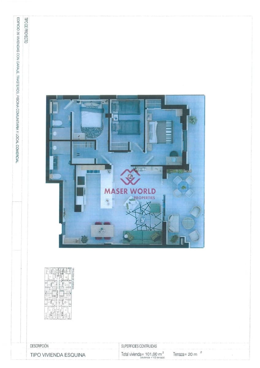 5 soveværelse Lejlighed til salg i Alcantarilla med swimmingpool garage - € 155.000 (Ref: 9160909)