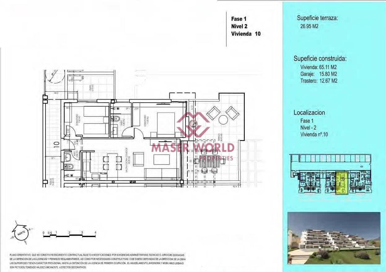 2 soverom Leilighet til salgs i Vera med svømmebasseng - € 226 800 (Ref: 9183560)