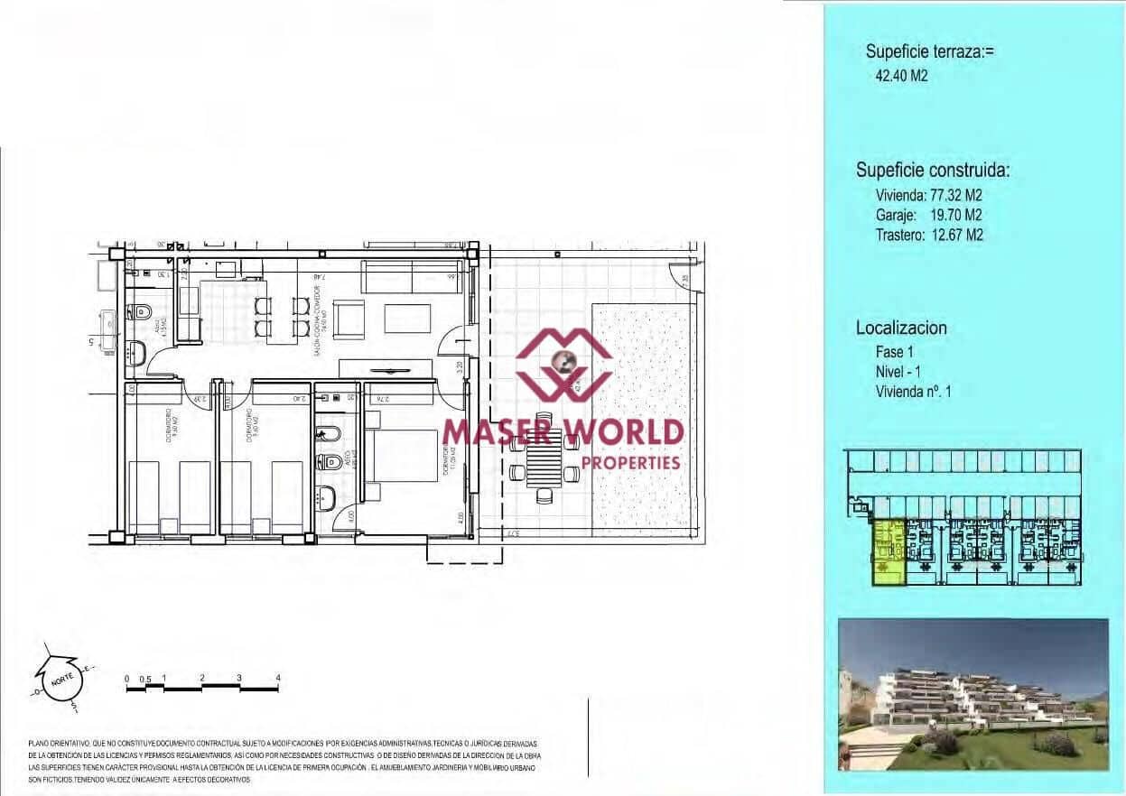 3 sypialnia Apartament na sprzedaż w Vera z basenem - 261 000 € (Ref: 9183561)