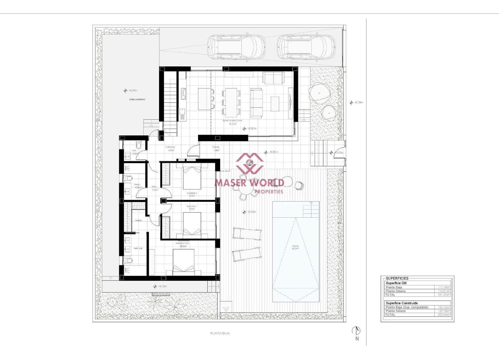 3 bedroom Villa for sale in Torre-Pacheco with pool - € 765,000 (Ref: 9188354)