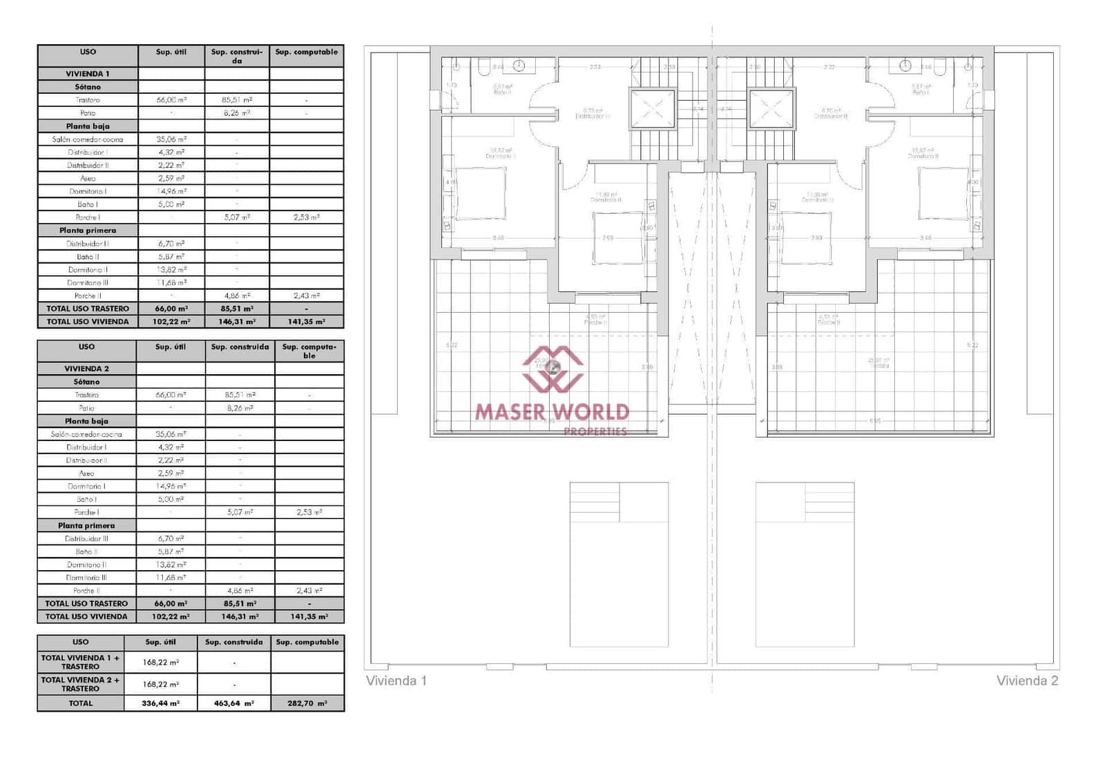 3 soveværelse Semi-Rækkehus til salg i Benijofar med swimmingpool - € 515.000 (Ref: 9188360)