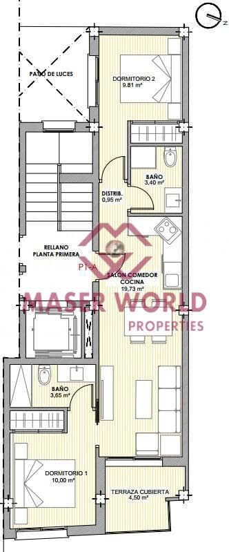Apartamento de 2 habitaciones en Torrevieja en venta con piscina - 259.000 € (Ref: 9190989)