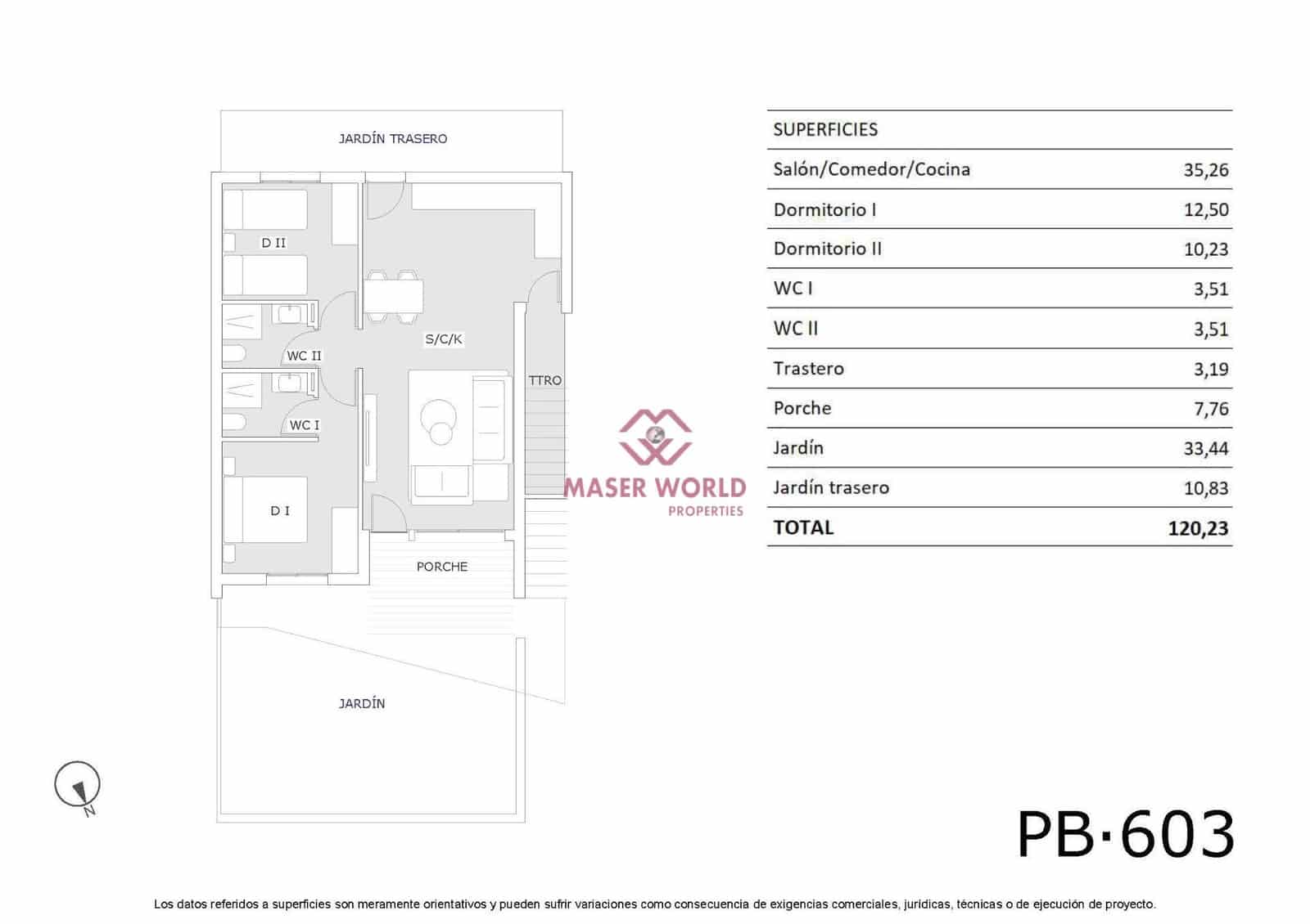 2 soverom Bungalow til salgs i San Miguel de Salinas med svømmebasseng - € 199 900 (Ref: 9190993)