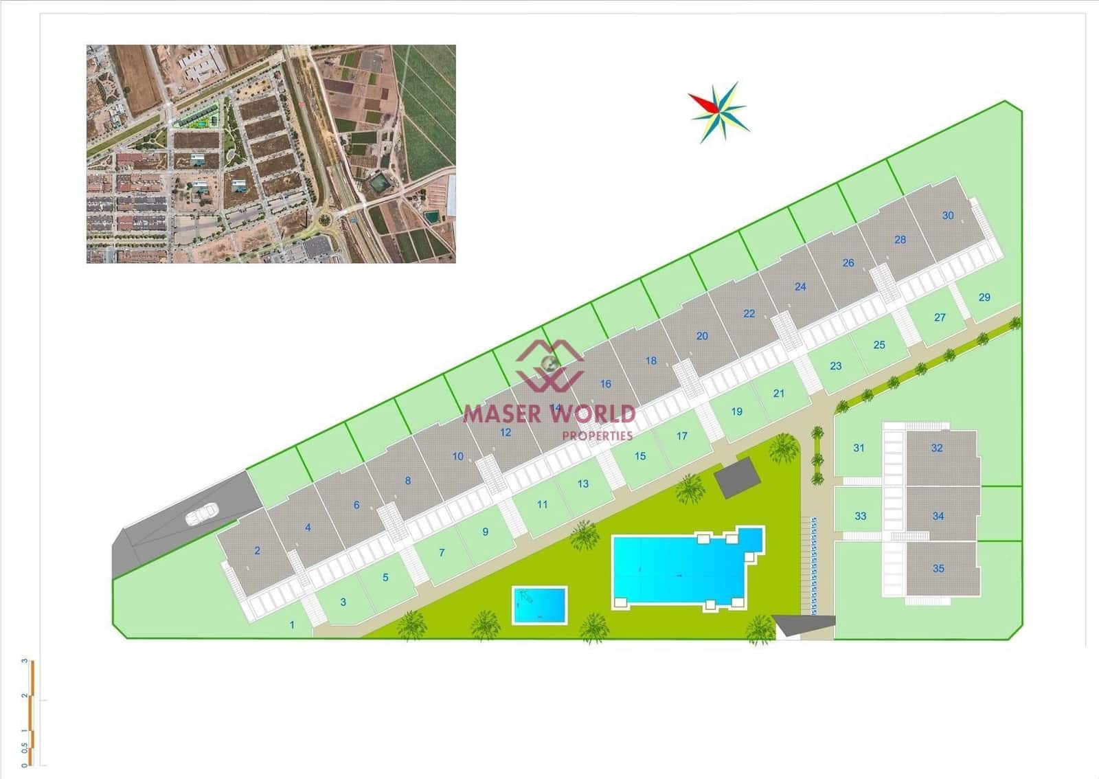 2 sypialnia Bungalow na sprzedaż w Pilar de la Horadada z basenem - 296 000 € (Ref: 9190995)