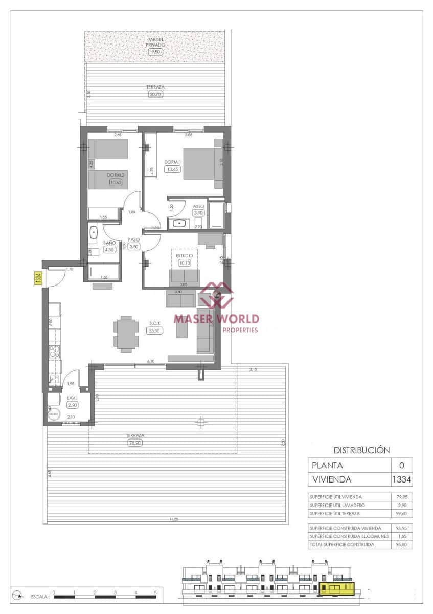 2 chambre Bungalow à vendre à Algorfa avec piscine garage - 315 000 € (Ref: 9192216)