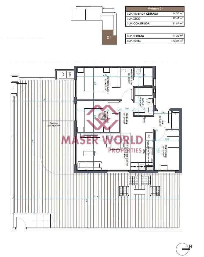 3 sypialnia Apartament na sprzedaż w Guardamar del Segura z basenem - 345 000 € (Ref: 9192218)