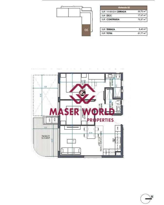 2 slaapkamer Appartement te koop in Guardamar del Segura met zwembad - € 290.000 (Ref: 9192243)