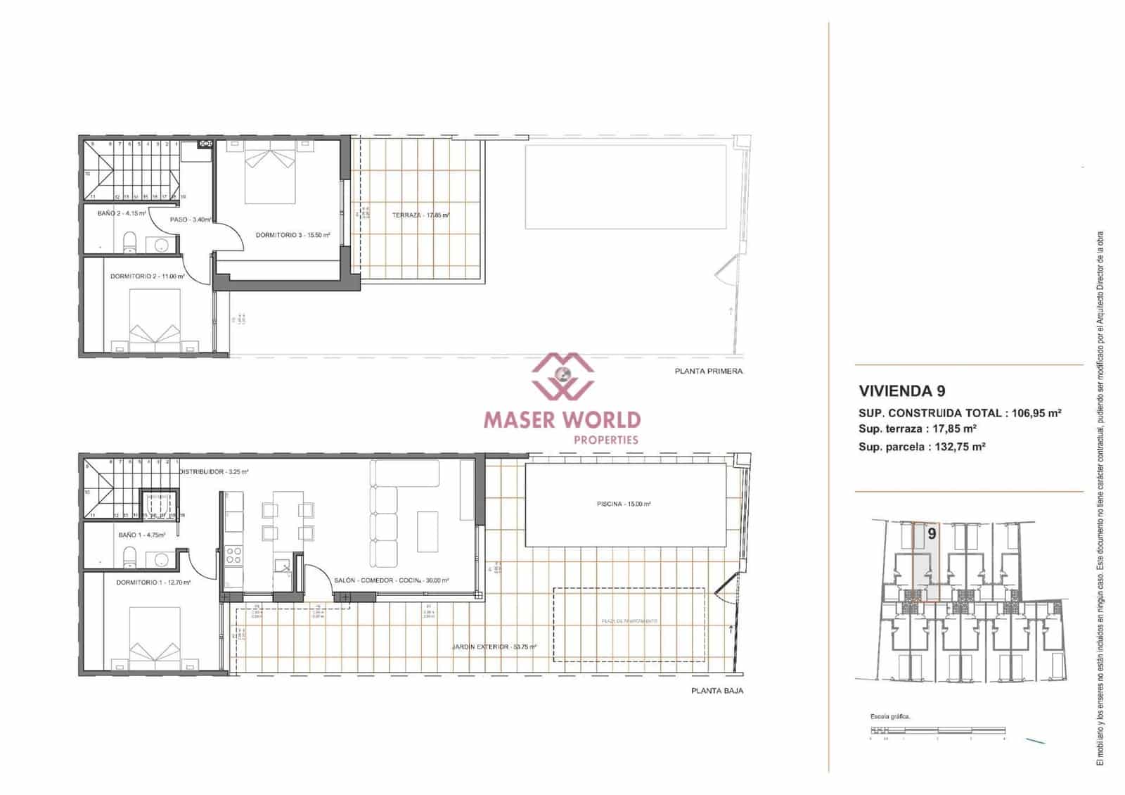 3 slaapkamer Halfvrijstaande villa te koop in Santiago de la Ribera met zwembad - € 409.900 (Ref: 9192244)