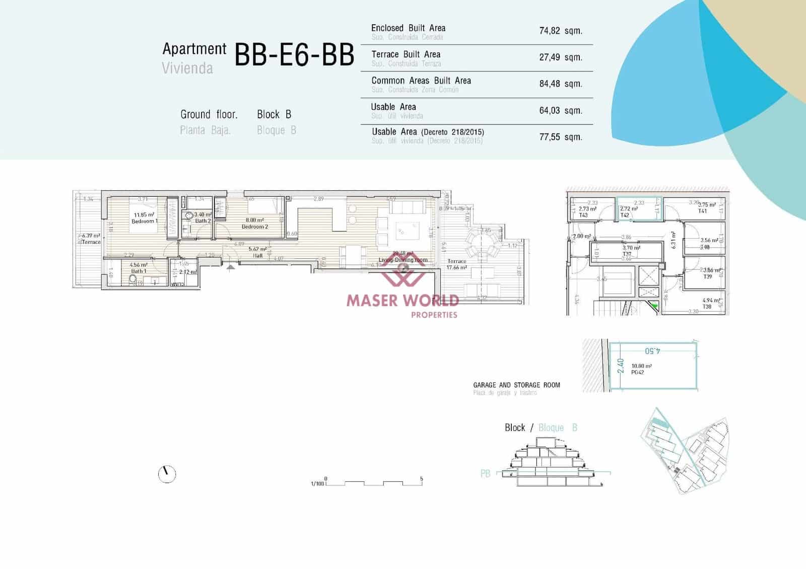 2 soverom Leilighet til salgs i Estepona med svømmebasseng - € 405 000 (Ref: 9193691)