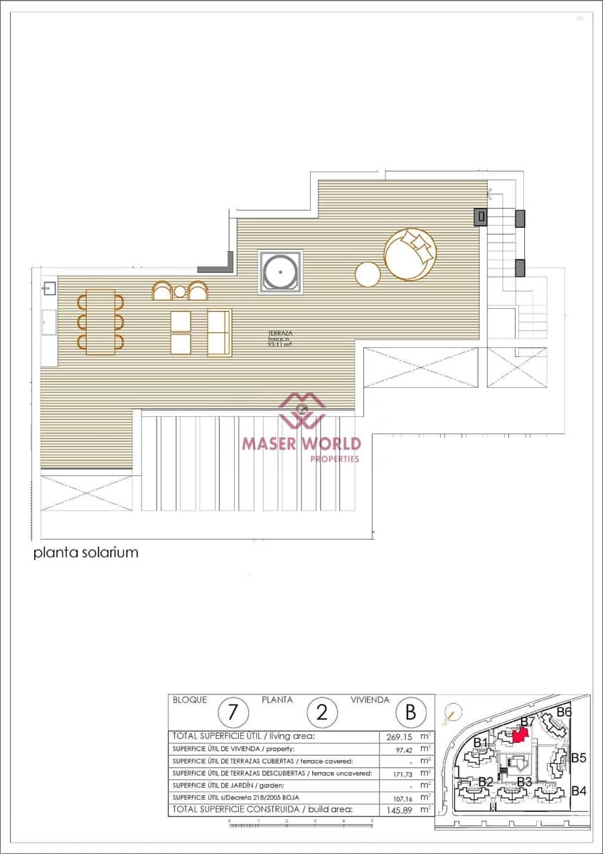 3 soverom Penthouse til salgs i Estepona med svømmebasseng - € 725 000 (Ref: 9193693)
