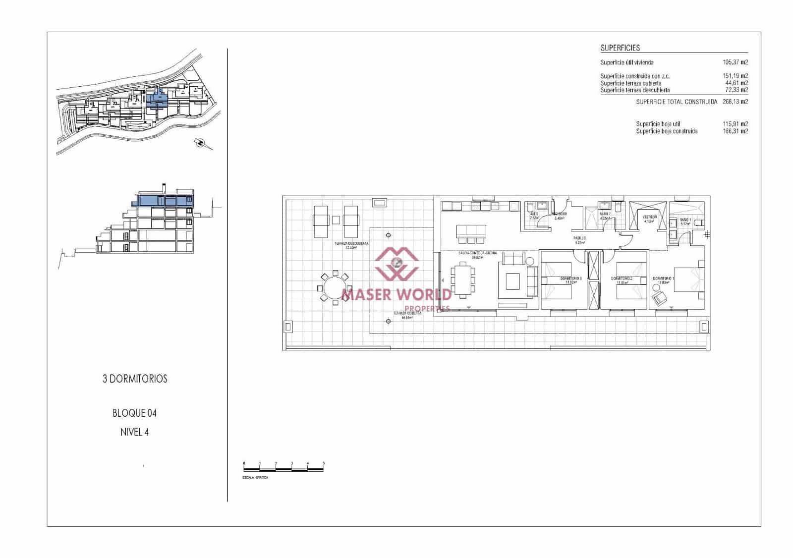 3 soverom Penthouse til salgs i Casares med svømmebasseng - € 1 021 000 (Ref: 9193696)