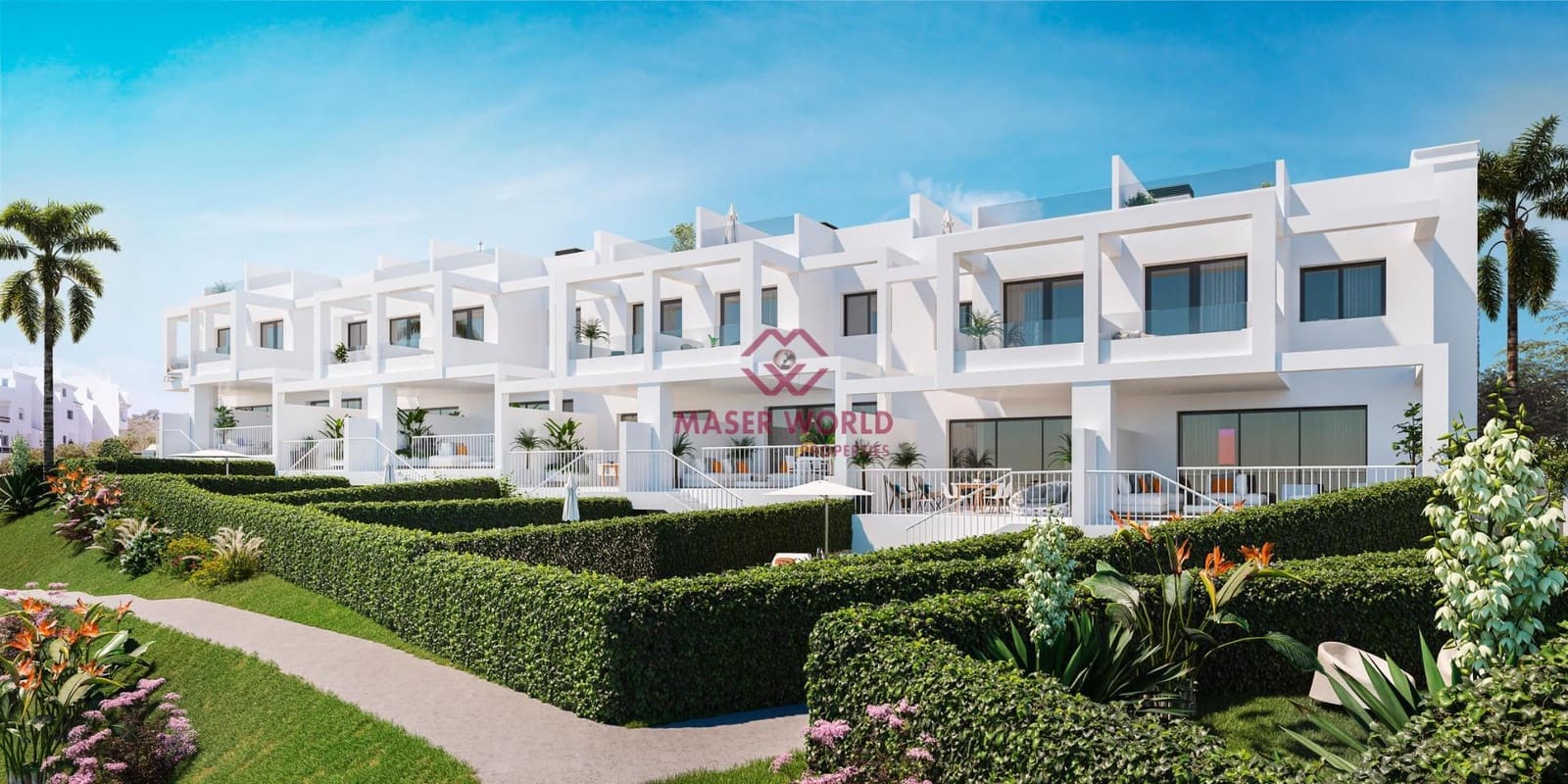 3 soverom Rekkehus til salgs i Manilva med svømmebasseng garasje - € 595 000 (Ref: 9193697)