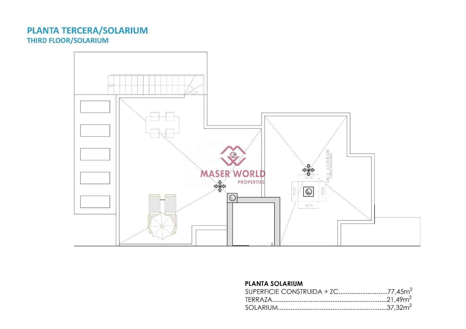 2 sypialnia Penthouse na sprzedaż w Torre-Pacheco z basenem - 279 900 € (Ref: 9200382)