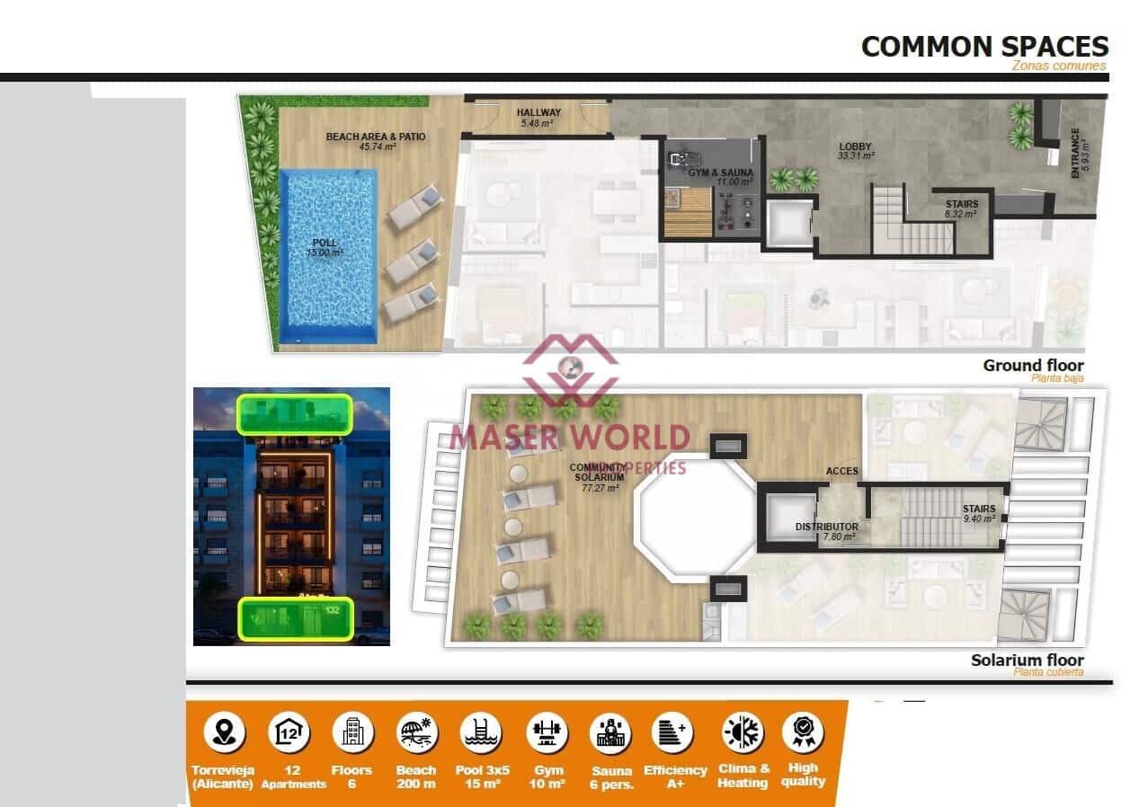 1 chambre Appartement à vendre à Torrevieja avec piscine - 195 000 € (Ref: 9243287)