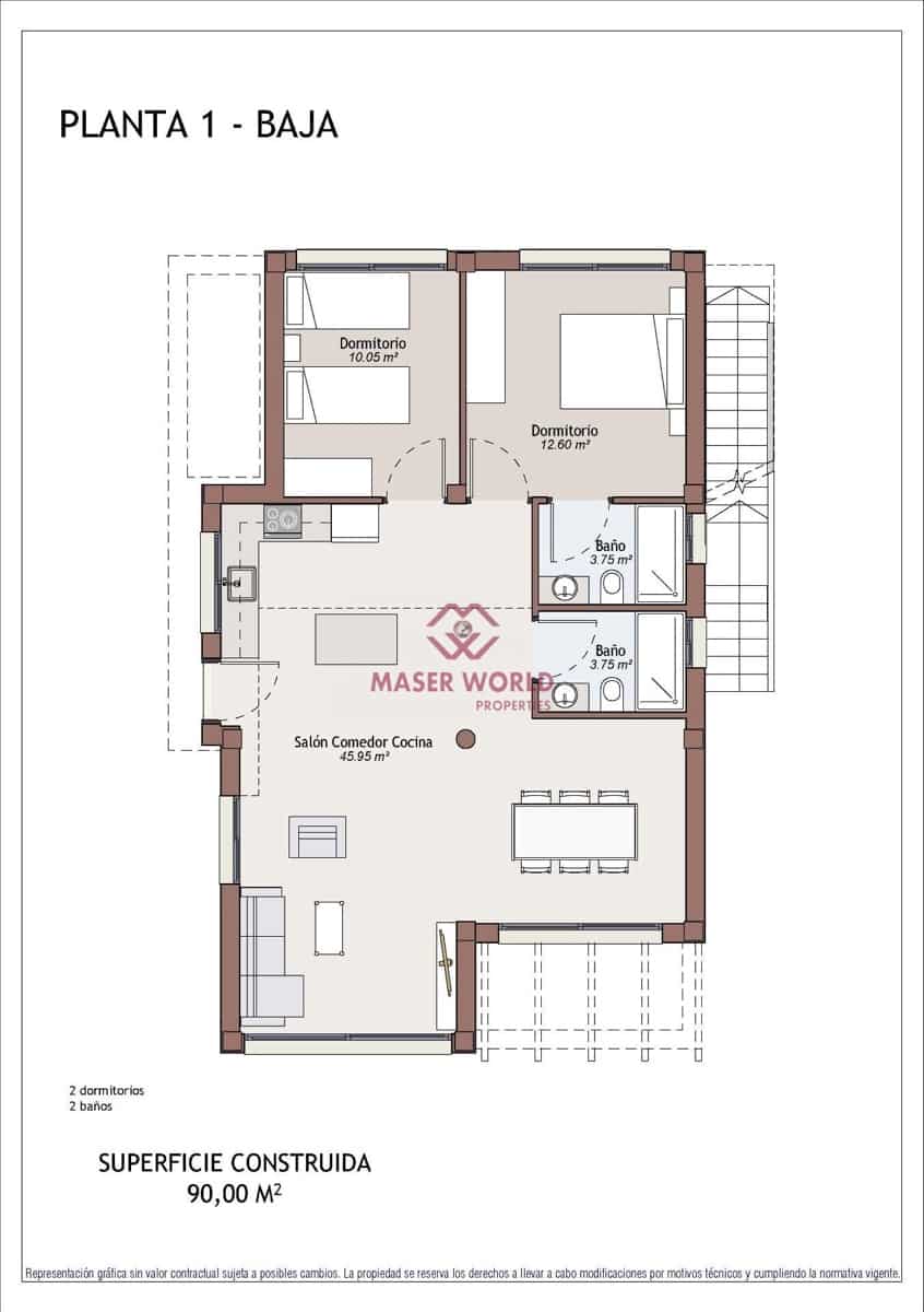 2 sypialnia Willa na sprzedaż w Vera z basenem - 539 000 € (Ref: 9243289)