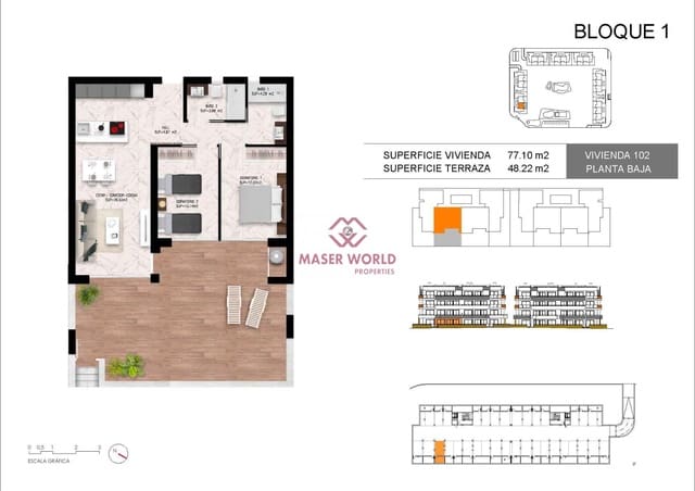 2 sypialnia Apartament na sprzedaż w El Chaparral - La Siesta - La Torreta, Torrevieja z basenem - 289 000 € (Ref: 9247180)