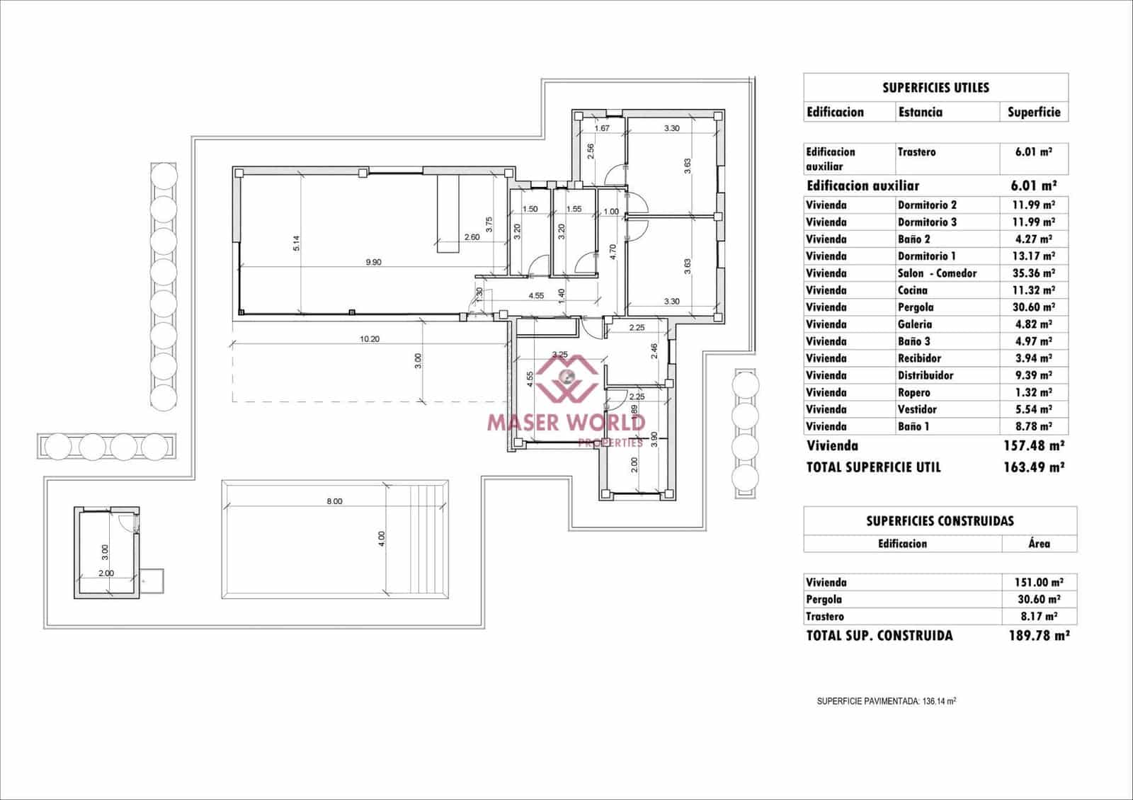 3 sypialnia Willa na sprzedaż w Aspe z basenem - 451 500 € (Ref: 9252323)