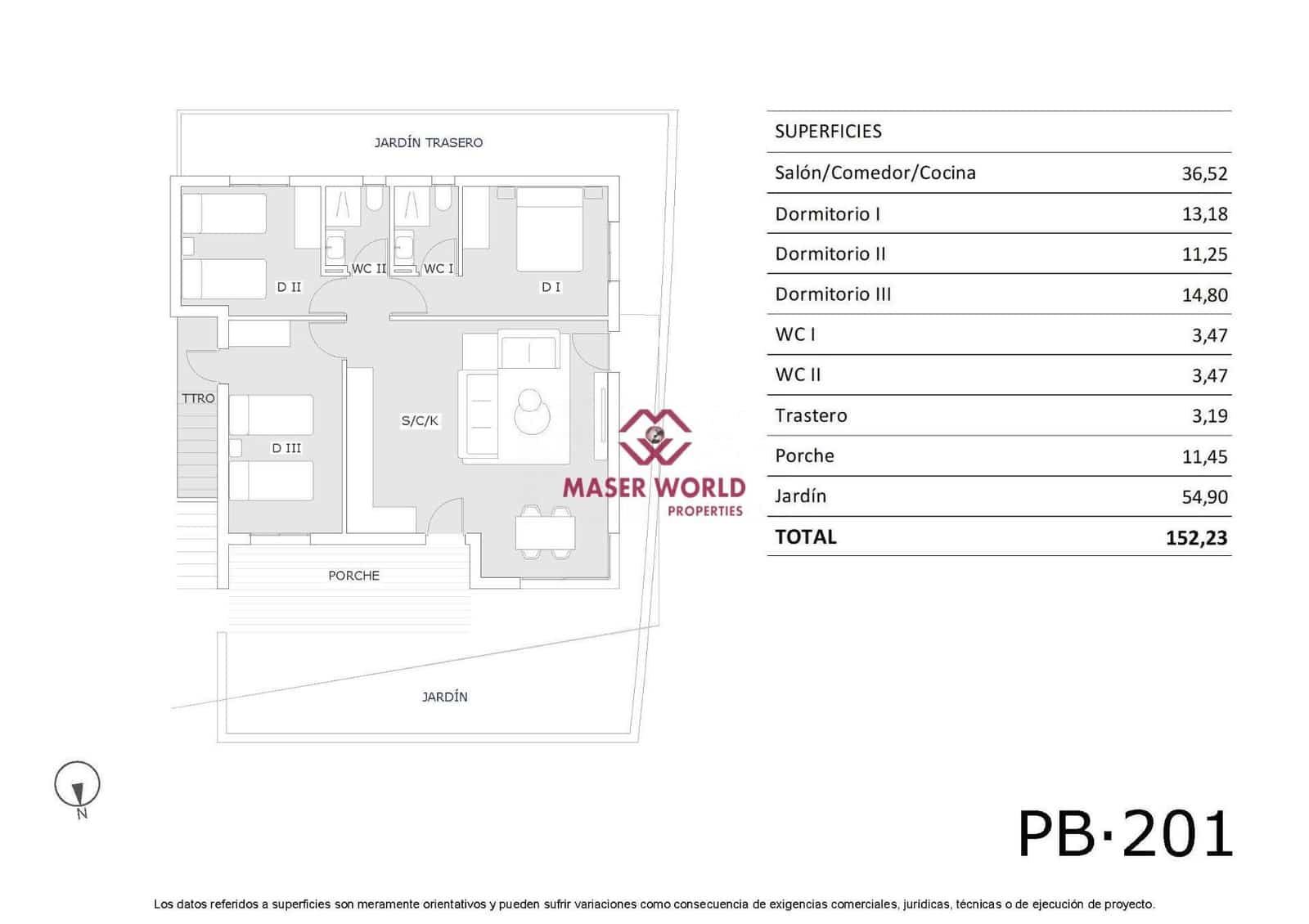3 sypialnia Bungalow na sprzedaż w San Miguel de Salinas z basenem - 249 900 € (Ref: 9252332)