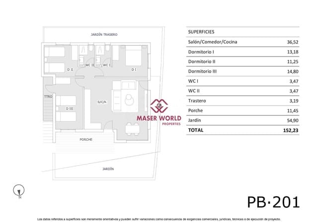 3 sypialnia Bungalow na sprzedaż w San Miguel de Salinas z basenem - 249 900 € (Ref: 9252332)